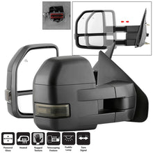 Load image into Gallery viewer, xTune 04-14 Ford F-150 Heated LED Telescoping Mirrors - Smoke (Pair) (MIR-FF15009S-G4-PWH-SM-SET)
