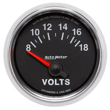 Load image into Gallery viewer, Autometer GS 52mm 8-18 Volts Short Sweep Electronic Voltmeter Gauge
