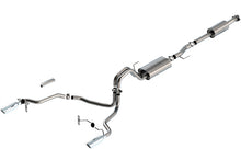 Load image into Gallery viewer, Borla F-150 2021 3.3L CC SB EC STB XL/XLT/Lariat/KR/Plnm/LTD 3/2.25 SRE Cat-Back ATAK Chrome Tips
