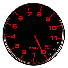Load image into Gallery viewer, Autometer Spek-Pro Gauge Tachometer 5in 11K Rpm W/Shift Light &amp; Peak Mem Black/Chrome
