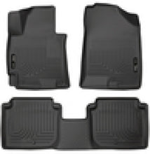 Load image into Gallery viewer, Husky Liners 2014-2016 Hyundai Elantra WeatherBeater Combo Black Floor Liners
