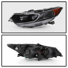 Load image into Gallery viewer, xTune 09-14 Acura TSX Projector Headlights - Light Bar DRL - Black (PRO-JH-ATSX09-LB-BK)
