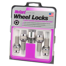 Load image into Gallery viewer, McGard Wheel Lock Bolt Set - 4pk. (Radius Seat) M14X1.5 / 19mm Hex / 35.4mm Shank Length - Chrome
