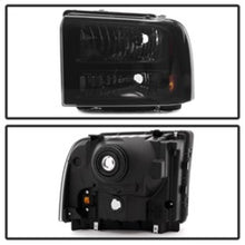 Load image into Gallery viewer, Xtune Ford F250 F350 F450 Superduty Excursion 99-04 Headlights Black Smoked HD-JH-FF25099-HA-BSM
