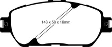 Load image into Gallery viewer, EBC 02-03 Lexus ES300 3.0 Redstuff Front Brake Pads
