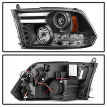 Load image into Gallery viewer, Spyder Dodge Ram 09-12 Projector Headlights Light Bar DRL Black PRO-YD-DR09-LBDRL-BK
