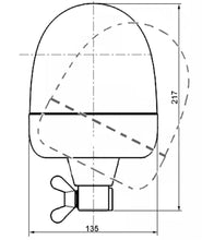 Load image into Gallery viewer, Hella Rota Compact 12V Amber Lens Beacon w/ Flexible Pole Mount
