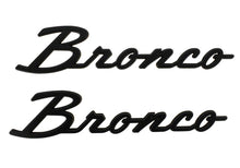 Load image into Gallery viewer, Ford Racing 2021+ Bronco Classic Script Fender Badges - Matte Black (Pair)
