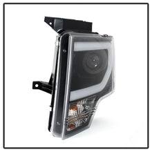 Load image into Gallery viewer, Spyder Ford F150 09-14 Projector Headlights Halogen Model- Light Bar DRL Blk PRO-YD-FF15009-LBDRL-BK
