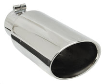 Load image into Gallery viewer, Gibson Round Dual Wall Oval Slash-Cut Tip - 3.5in OD/2.375in Inlet/11in Length - Stainless
