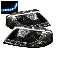 Load image into Gallery viewer, Spyder Volkswagen Passat 01-05 Projector Headlights DRL Black High H1 Low H1 PRO-YD-VP01-DRL-BK
