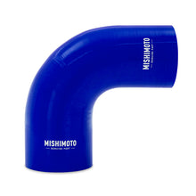 Load image into Gallery viewer, Mishimoto Silicone Reducer Coupler 90 Degree 3in to 4in - Blue
