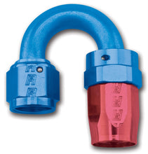 Load image into Gallery viewer, Russell Performance -8 AN Red/Blue 180 Degree Full Flow Swivel Hose End (With 3/4in Radius)
