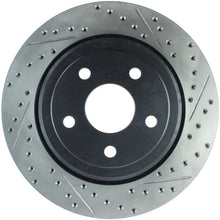 Load image into Gallery viewer, StopTech 12-15 Jeep Cherokee SRT8 Sport Slotted &amp; Drilled Rear Driver Side Brake Rotor
