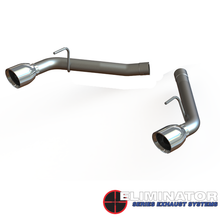Load image into Gallery viewer, QTP 10-13 Chevrolet Camaro SS 6.2L 304SS Eliminator Muffler Delete Axle Back Exhaust w/4.5in Tips
