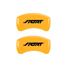 Load image into Gallery viewer, MGP 4 Caliper Covers Engraved Front &amp; Rear SPORT Black finish silver ch
