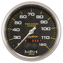Load image into Gallery viewer, Autometer Marine Carbon Fiber 5in 120mph GPS Speedometer
