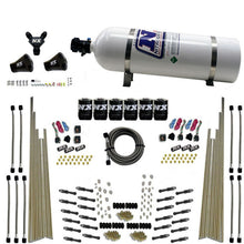 Load image into Gallery viewer, Nitrous Express 8 Cyl Dry Direct Port Three Stage 6 Solenoids Nitrous Kit (200-600HP) w/15lb Bottle
