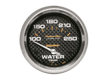Load image into Gallery viewer, AutoMeter Gauge Water Temp 2-5/8in (66.7mm) 100-250F Electric Carbon Fiber
