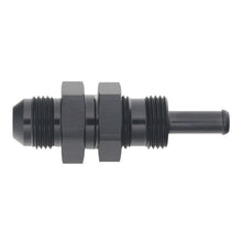 Load image into Gallery viewer, DeatschWerks 8AN Male Flare to Straight 5/16in Single Hose Barb - Anodized Matte Black
