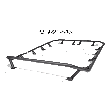 Load image into Gallery viewer, Go Rhino SRM300 Quad Baja Rail Kit (For 80x40in. Rack) - Tex. Blk (Rails ONLY - Req. Platform)

