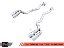 Load image into Gallery viewer, AWE Tuning 18-19 BMW M5 (F90) 4.4T AWD Axle-back Exhaust - Track Edition (Chrome Silver Tips)
