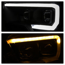 Load image into Gallery viewer, xTune 16-18 Toyota Tacoma SR/SR5 DRL Proj Headlights w/Turn Signal - Blk Smk (PRO-JH-TTA16-SR-BSM)
