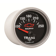Load image into Gallery viewer, Autometer GM Bowtie Black 2-1/16in 100-250 Degree F Electronic Transmission Temperature Gauge

