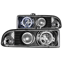 Load image into Gallery viewer, ANZO 1998-2005 Chevrolet S-10 Projector Headlights w/ Halo Black
