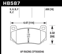 Load image into Gallery viewer, Hawk HPS 5.0 AP Racing CP7600D46 Race Brake Pads
