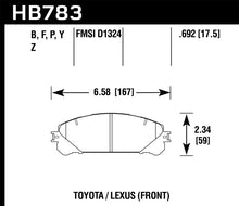 Load image into Gallery viewer, Hawk 08-16 Toyota Highlander Performance Ceramic Street Front Brake Pads

