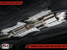 Load image into Gallery viewer, AWE Tuning 2017+ Honda Civic Type R Touring Edition Exhaust w/Front &amp; Mid Pipes - Chrome Silver Tips
