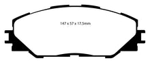 Load image into Gallery viewer, EBC 09-10 Pontiac Vibe 2.4 2WD Yellowstuff Front Brake Pads
