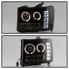 Load image into Gallery viewer, Spyder GMC Sierra 1500/2500 07-13 Projector Headlights LED Halo- LED Blk Smke PRO-YD-GS07-HL-BSM
