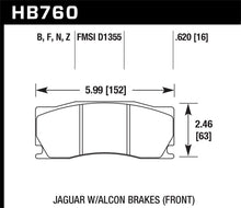 Load image into Gallery viewer, Hawk 08-12 Jaguar XKR w/Alcon Brakes DTC-60 Race Front Brake Pads
