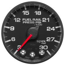 Load image into Gallery viewer, Autometer Spek-Pro Gauge Rail Press 2 1/16in 30Kpsi Stepper Motor W/Peak &amp; Warn Blk/Blk
