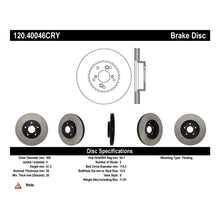 Load image into Gallery viewer, Stoptech 04-10 Acura TSX / 01-03 CL / 01-06 MDX / 05-10 Accord SEDAN Front Performance CRYO Rotor
