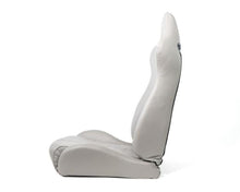 Load image into Gallery viewer, NRG Reclinable Sport Seats (Pair) The Arrow Grey Vinyl w/ Pressed NRG logo w/ Grey Stitch
