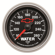 Load image into Gallery viewer, AutoMeter Gauge Water Temp 2-1/16in. 100-260 Deg. F Digital Stepper Motor Chevy Red Bowtie Black
