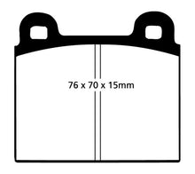 Load image into Gallery viewer, EBC 70-75 Alfa Romeo Montreal 2.6 Redstuff Front Brake Pads
