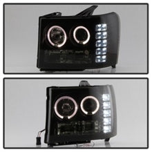 Load image into Gallery viewer, Spyder GMC Sierra 1500/2500 07-13 Projector Headlights LED Halo- LED Blk Smke PRO-YD-GS07-HL-BSM
