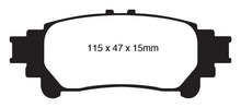 Load image into Gallery viewer, EBC 10+ Lexus RX350 3.5 (Japan) Greenstuff Rear Brake Pads

