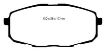 Load image into Gallery viewer, EBC 09-12 Hyundai Elantra 2.0 Touring Yellowstuff Front Brake Pads
