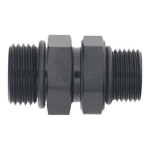 Load image into Gallery viewer, DeatschWerks 8AN ORB Male to 10AN ORB Male Swivel Adapter - Anodized Matte Black
