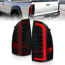 Load image into Gallery viewer, ANZO 05-15 Toyota Tacoma Full LED Tail Lights w/Light Bar Sequential Black Housing Smoke Lens
