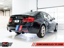 Load image into Gallery viewer, AWE Tuning BMW F3X 340i Touring Edition Axle-Back Exhaust - Diamond Black Tips (102mm)
