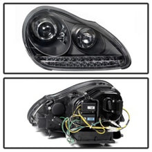 Load image into Gallery viewer, Spyder Porsche Cayenne 03-06 Projector Xenon/HID Model- DRL LED Blk PRO-YD-PCAY03-HID-DRL-BK
