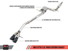 Load image into Gallery viewer, AWE Tuning Mk5 Jetta Mk6 Sportwagen 2.5L Track Edition Exhaust - Diamond Black Tips
