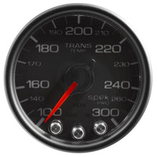 Load image into Gallery viewer, Autometer Spek-Pro Gauge Trans Temp 2 1/16in 300f Stepper Motor W/Peak &amp; Warn Blk/Blk
