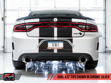 Load image into Gallery viewer, AWE Tuning 2015+ Dodge Charger 6.4L/6.2L SC Non-Resonated Touring Edition Exhaust - Silver Tips
